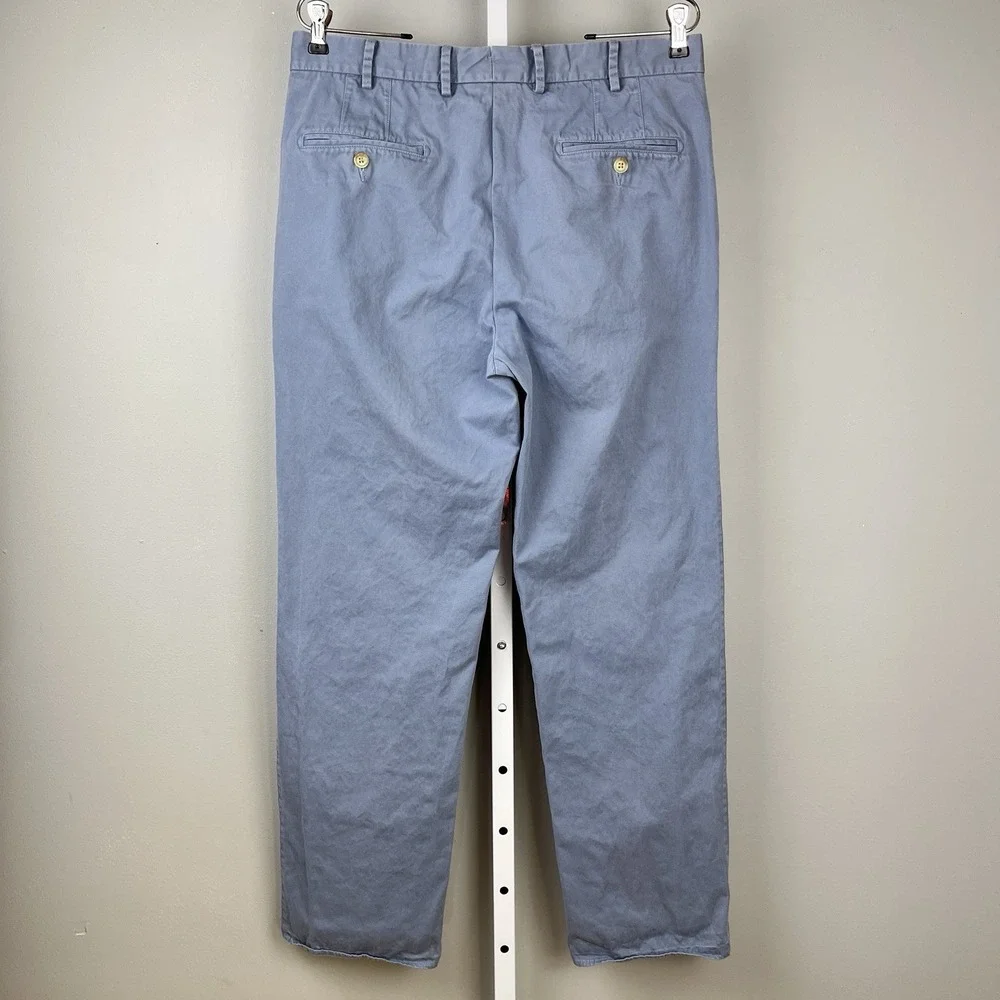 Peter Millar Blue Chino Pants Mens 33‎ Straight Leg Preppy Nautical Pima Cotton